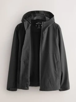 Black DryTech Waterproof Hooded Jacket