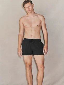 Black EDIT Cropped Swim Shorts