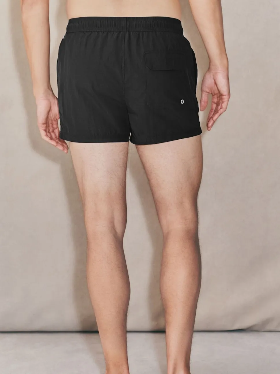 Black EDIT Cropped Swim Shorts