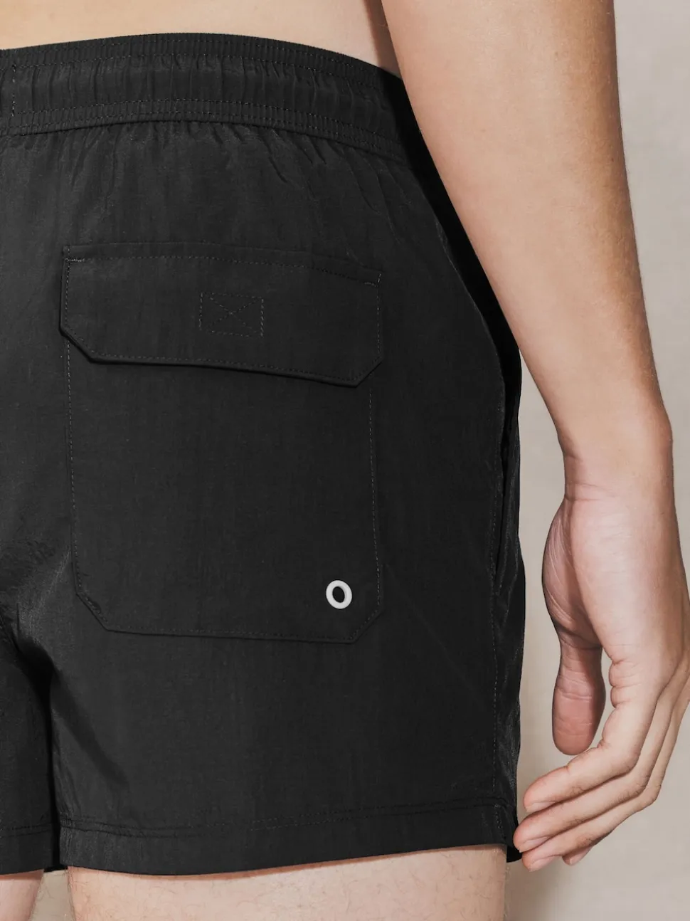 Black EDIT Cropped Swim Shorts