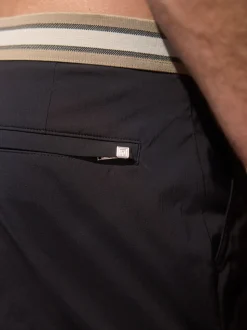 Black Elasticated Waistband Swim Shorts