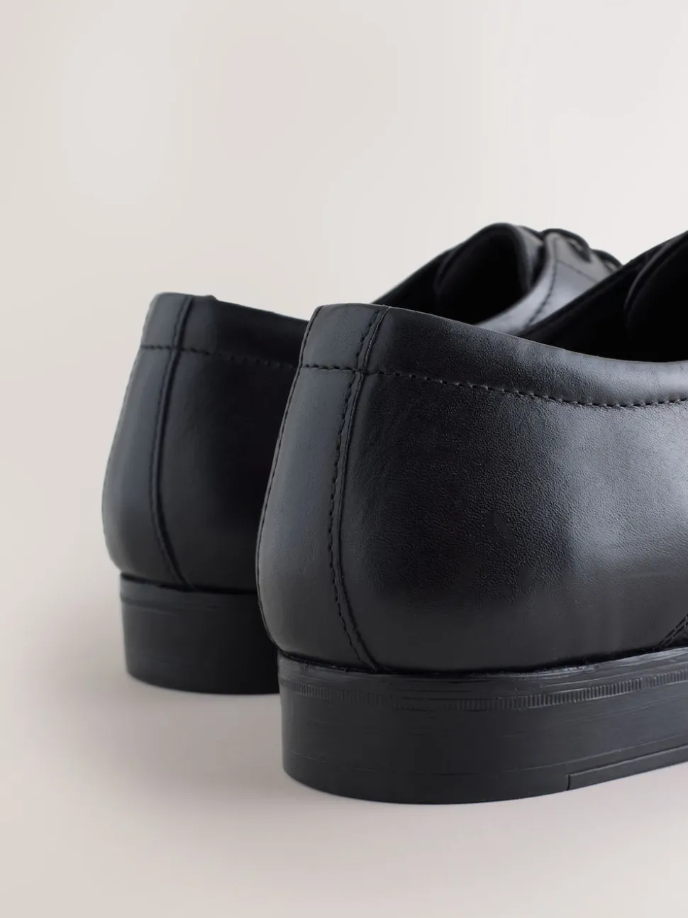 Black Embossed Derby Shoes