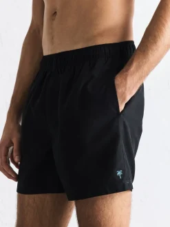 Black Essential 4 Inch Swim Shorts