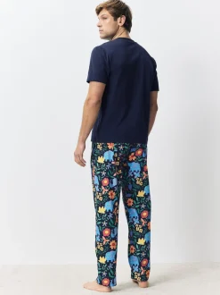 Black Family Matchback Diwali Printed Pyjamas