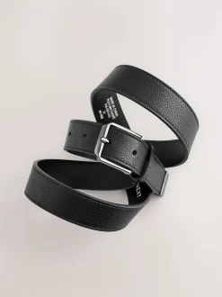 Black Faux Leather Belt