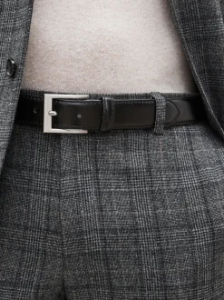 Black Faux Leather Belt