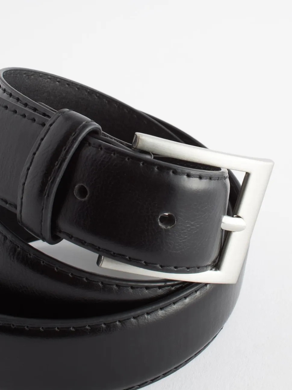 Black Faux Leather Belt