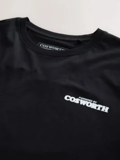 Black Ford Cosworth Hot Hatch Car Graphic T-Shirt