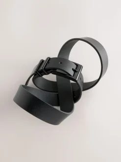 Black Formal Leather Belt
