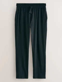 Black Graphic Long Sleeve Jersey Pyjamas Set