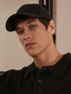 Black High Build Embroidery Cap