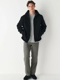 Black Hooded Borg Fleece