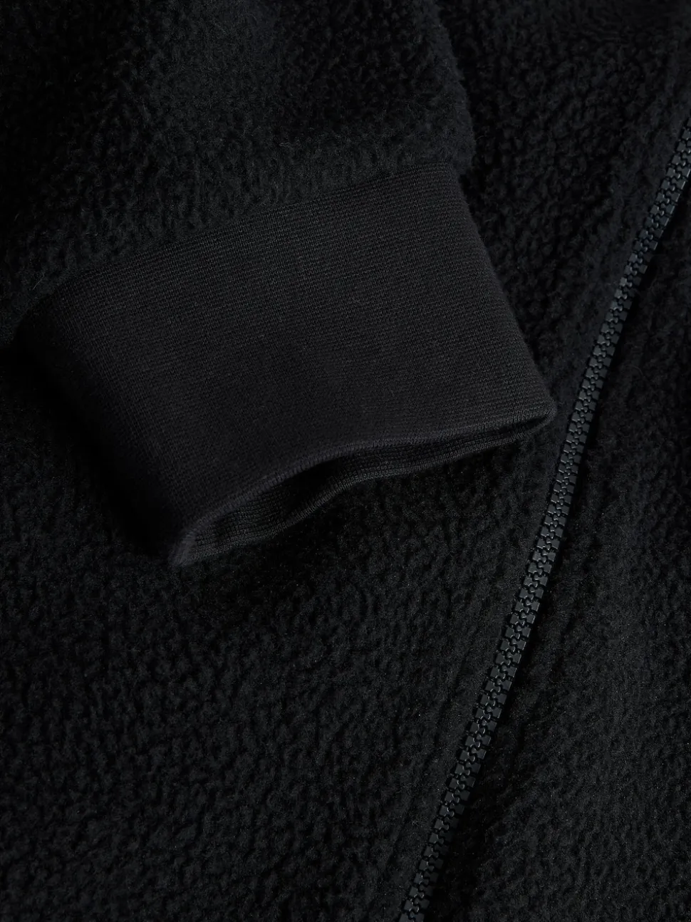 Black Hooded Borg Fleece