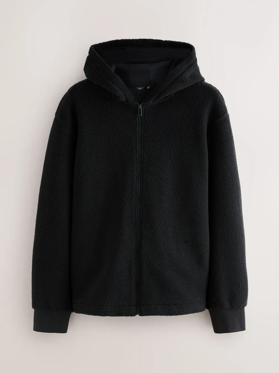 Black Hooded Borg Fleece