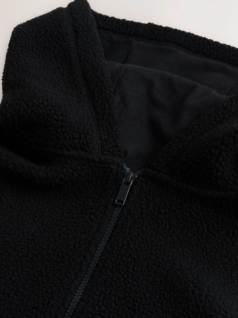 Black Hooded Borg Fleece