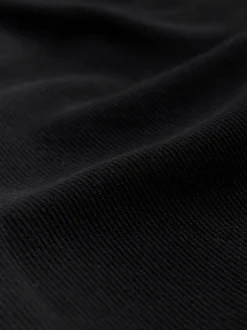 Black Hooded Borg Fleece Lined Shacket