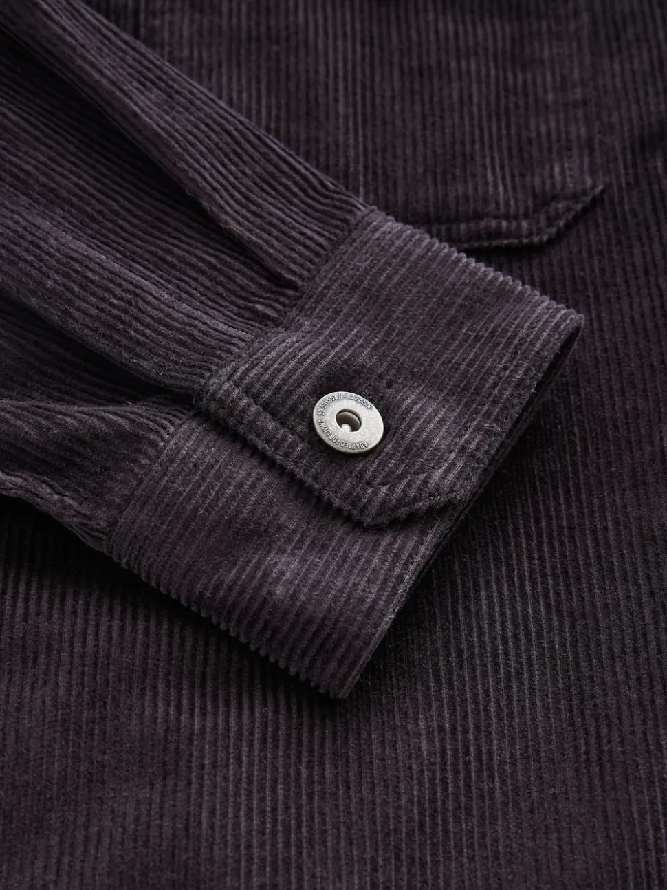Black Hooded Corduroy Borg Lined Shacket