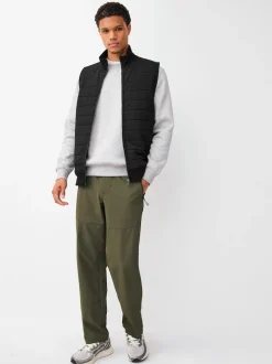 Black Hybrid Full Zip Gilet