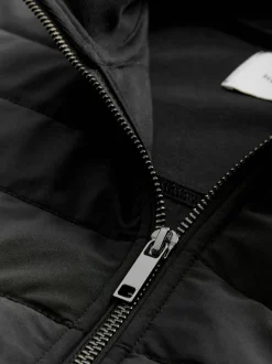 Black Hybrid Full Zip Gilet