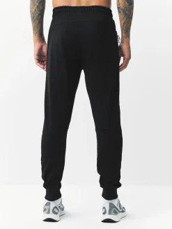 Black Interlock Soft Touch Cuffed Joggers
