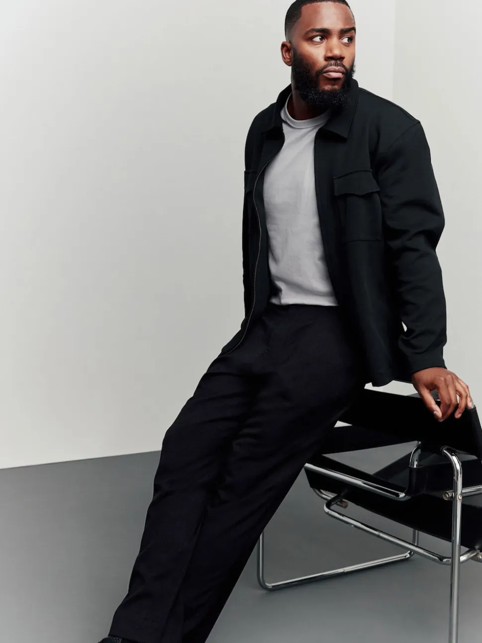 Black Jersey Jacket