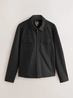 Black Jersey Jacket