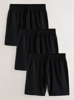 Black Jersey Pyjamas Shorts 3 Pack