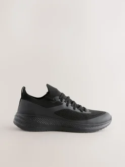 Black Knitted Trainers