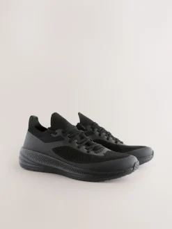 Black Knitted Trainers