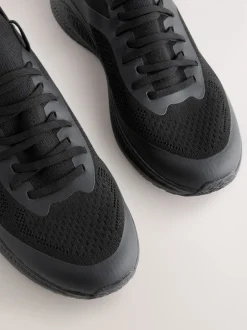 Black Knitted Trainers