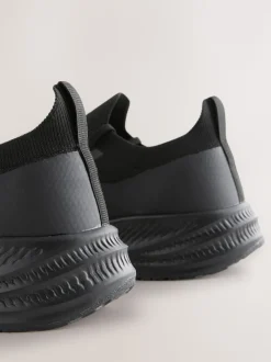 Black Knitted Trainers