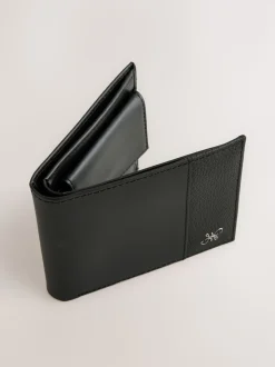 Black Leather Bifold Wallet