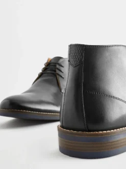 Black Leather Chukka Boots