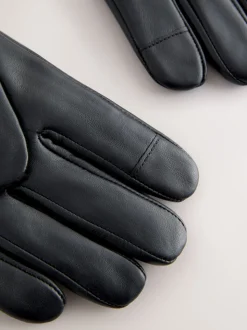 Black Leather Gloves