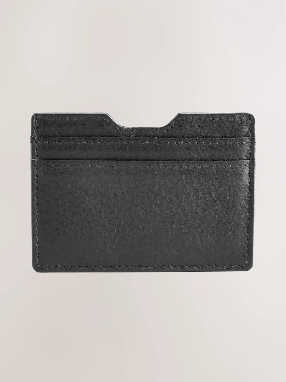 Black Leather Grainy Card Holder