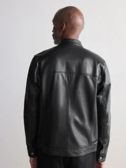 Black Leather Signature Racer Jacket