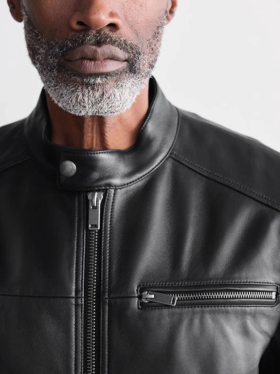 Black Leather Signature Racer Jacket