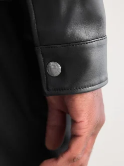 Black Leather Signature Racer Jacket