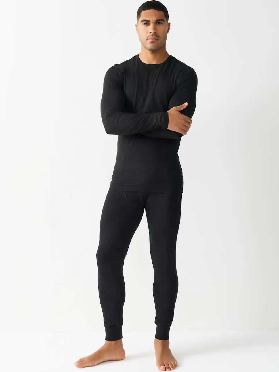 Black Lightweight Thermogen Long Sleeve T-Shirts 2 Pack