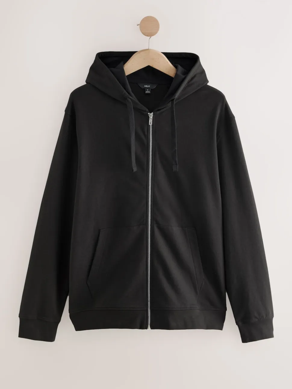 Black Lightweight Zip Up Hoodie