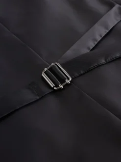 Black Linen Suit Waistcoat