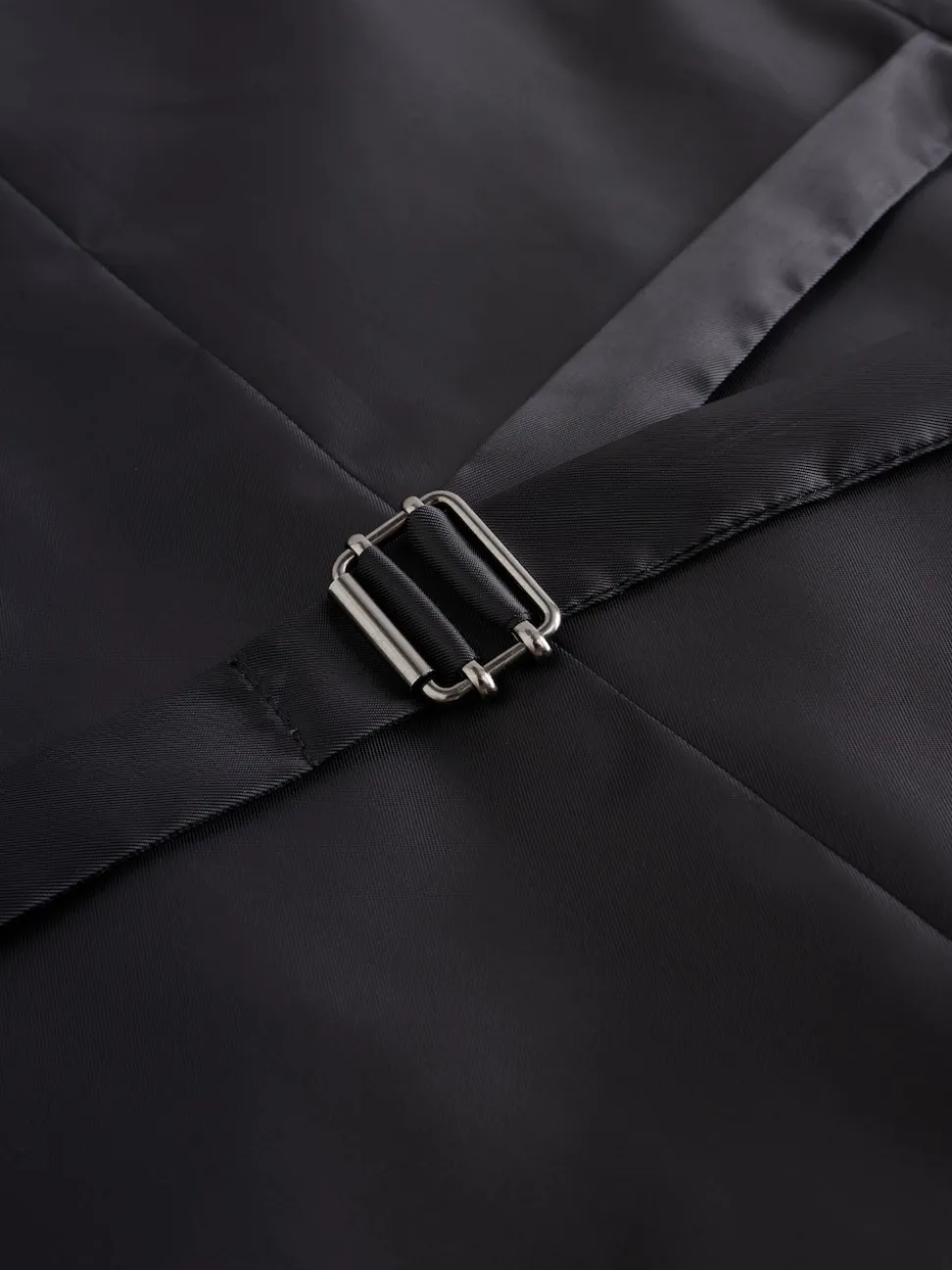 Black Linen Suit Waistcoat