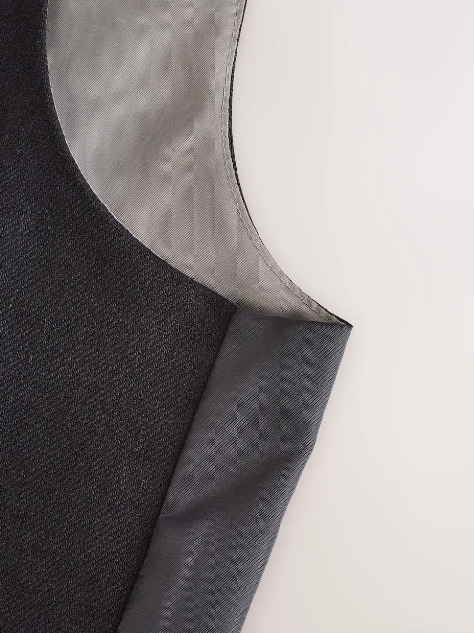 Black Linen Suit Waistcoat