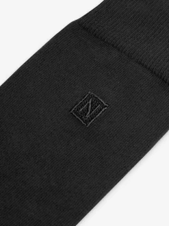 Black Logo 5 Pack Embroidered Lasting Fresh Socks