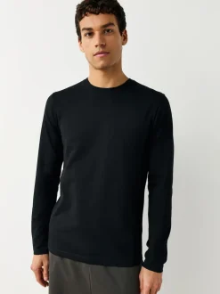Black Long Sleeve Layering T-Shirts 5 Pack
