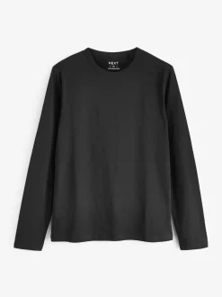 Black Long Sleeve Layering T-Shirts 5 Pack