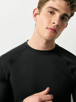 Black Long Sleeve Tee Active Thermal Base Layer