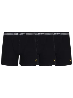 Black Lyle & Scott Button Fly Trunks 3 Pack