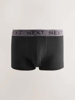 Black Marl Waistband Hipster Boxers 5 Pack