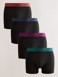 Black Metallic Red/Green Waistband Modal Blend Signature Comfort Soft Trunks